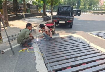 Perbaikan Struktur Grill Jalan Pahlawan Selesai, Grating Baru Tiba 20 Juli