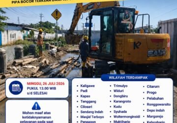 Pipa Transmisi PDAM Semarang Rusak Terdampak Proyek Kaligawe, Puluhan Wilayah Berpotensi Alami Gangguan Air