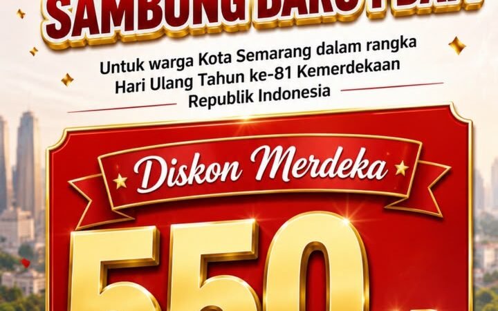 Promo Sambungan Baru PDAM Kota Semarang, Warga Bisa Nikmati Diskon Merdeka Rp550 Ribu