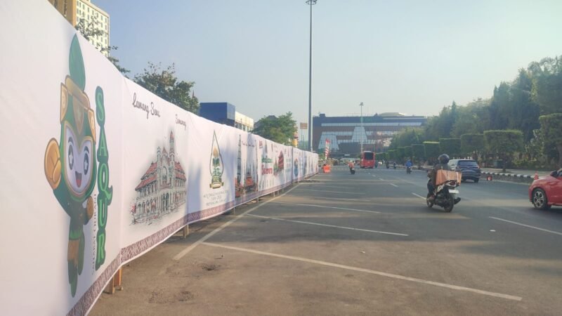 Simpang Lima Jadi Sorotan Jelang MTQ Nasional, Proyek Drainase Masih Berjalan