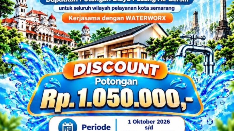 Warga Semarang Bisa Hemat Rp1 Juta 50 Ribu untuk Sambungan Air PDAM, Ini Syaratnya